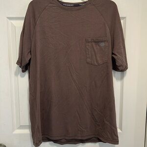 Dickies Tee Shirt. Brown Tagless Large